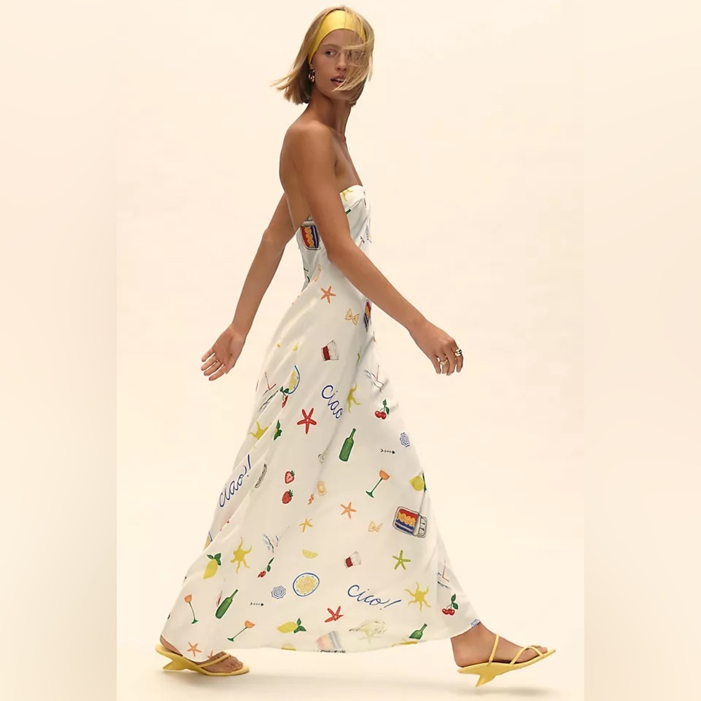 For Love & Lemons Carla Strapless Maxi Dress